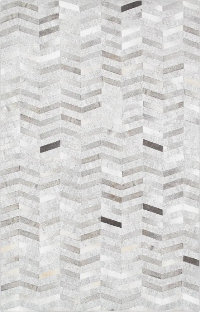 Pasargad Home Galaxy Collection Silver Cowhide & Sari Silk Area Rug-12' 0'' X 15' 0''