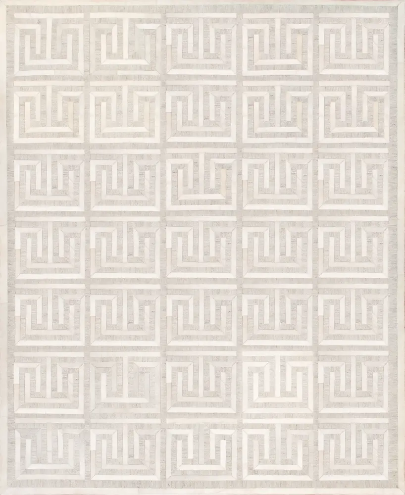 Pasargad Home Galaxy Cowhide & Sari Silk Modern Area Rug-8' 0'' X 10' 0''