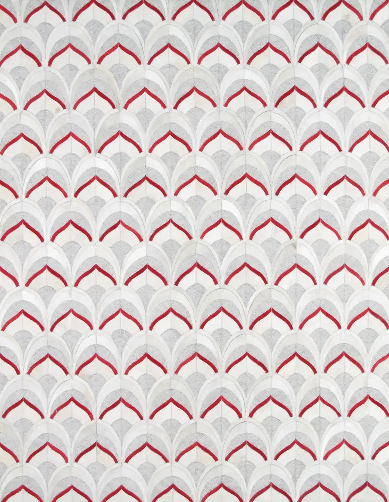 Pasargad Home Hand-Loomed Cowhide Area Rug- 5' 0