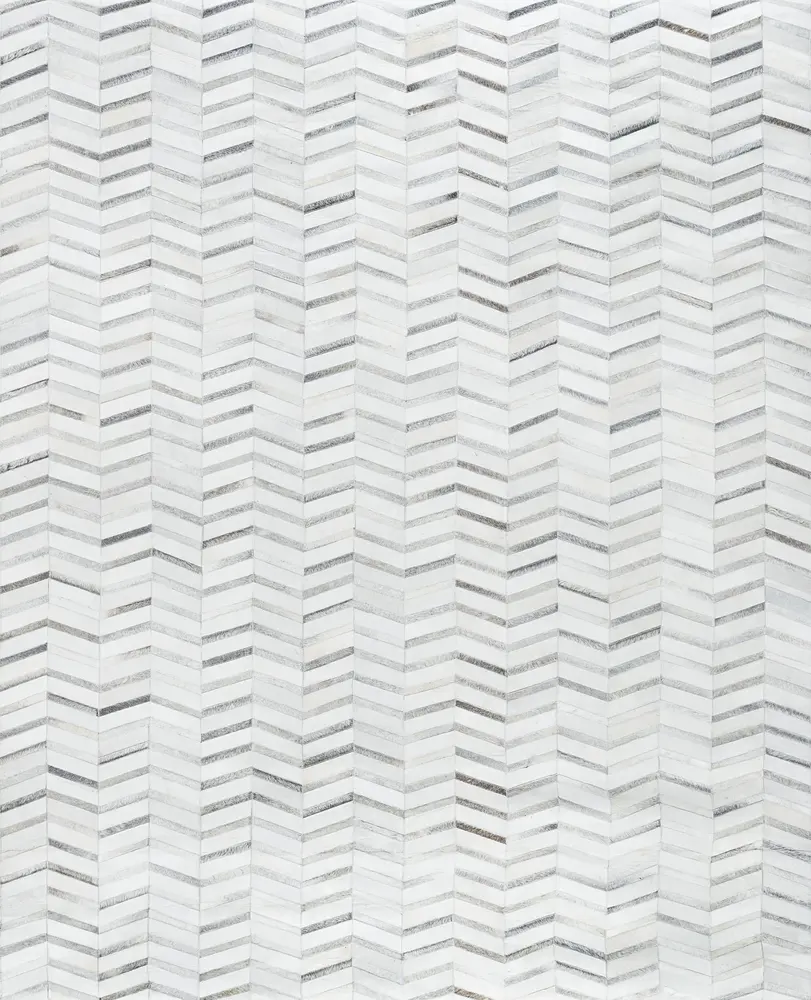 Pasargad Home Galaxy Collection Silver Cowhide Area Rug- 9' 0'' X 12' 0''