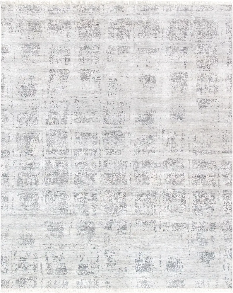 Pasargad Home Modern Collection Hand-Knotted Silk Area Rug- 8'11