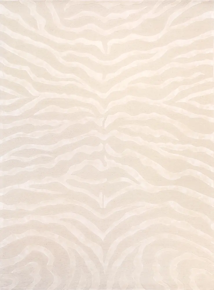 Pasargad Home Edgy Hand-Tufted Cream Transitional Area Rug- 9' 9'' X 13' 9''