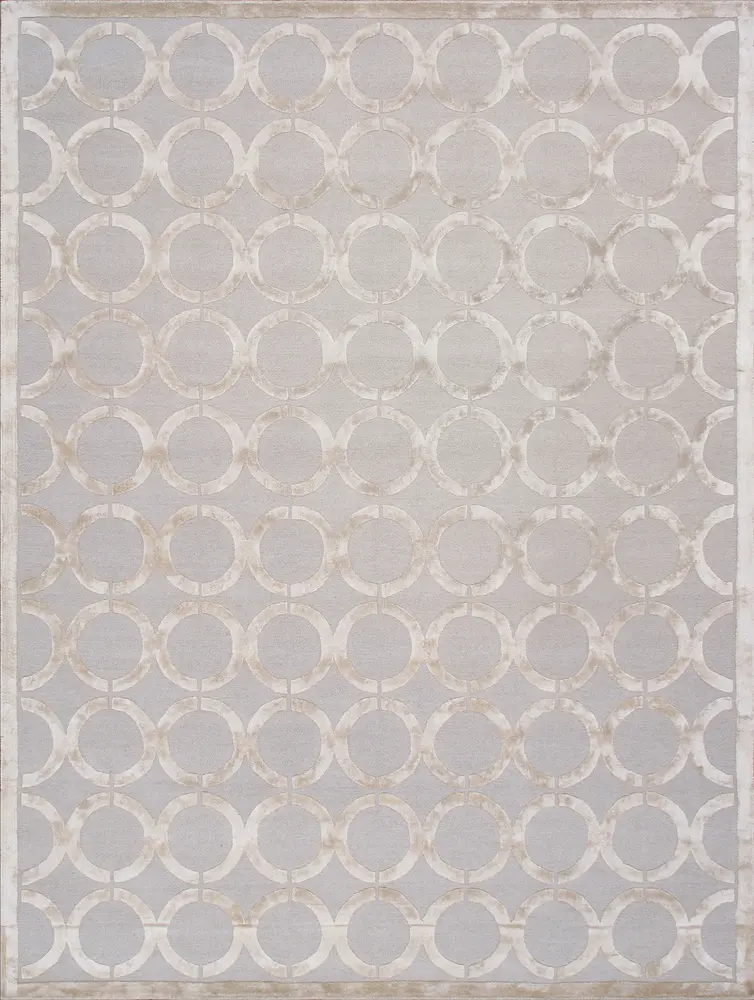 Pasargad Home Edgy Hand-Tufted Beige Transitional Area Rug- 7' 9'' X 9' 9''