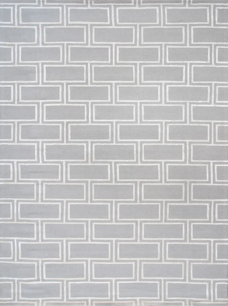 Pasargad Home Edgy Collection Hand-Tufted Bamboo Silk & Wool Area Rug,  5' 0