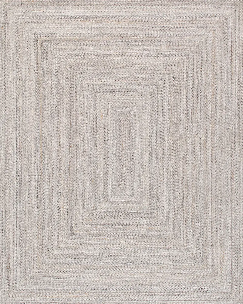 Pasargad Home Sagres Hand Braided Indoor/Outdoor Grey Area Rug- 4' 0'' X 6' 0''