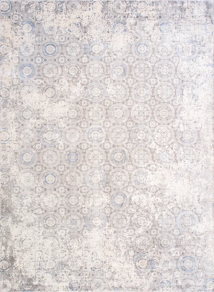 Pasargad Home Turkish Mamluk Design Blue/Ivory Area Rug-10' 0'' X 14' 0''