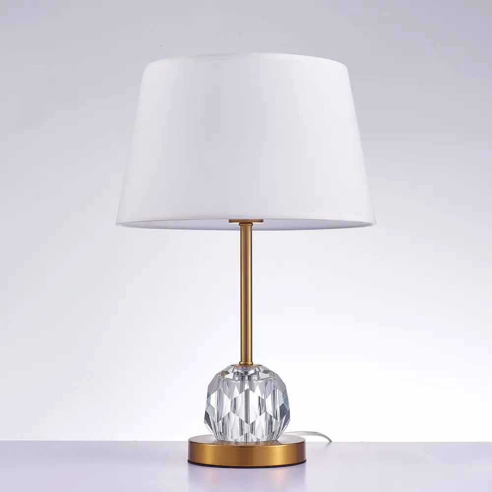 Pasargad Home Aston Lucite Globe Brushed Gold Table Lamp