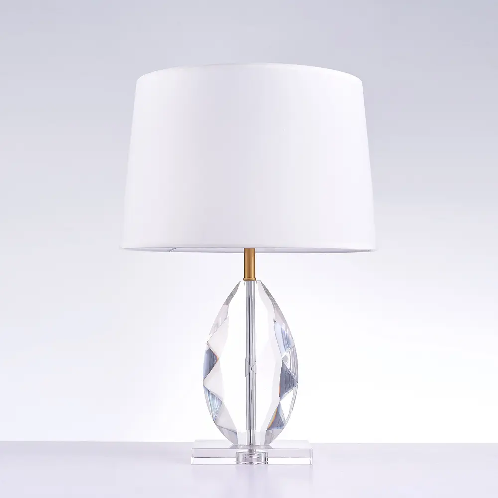 Pasargad Home Lauren Lucite & Gold Accented Table Lamp