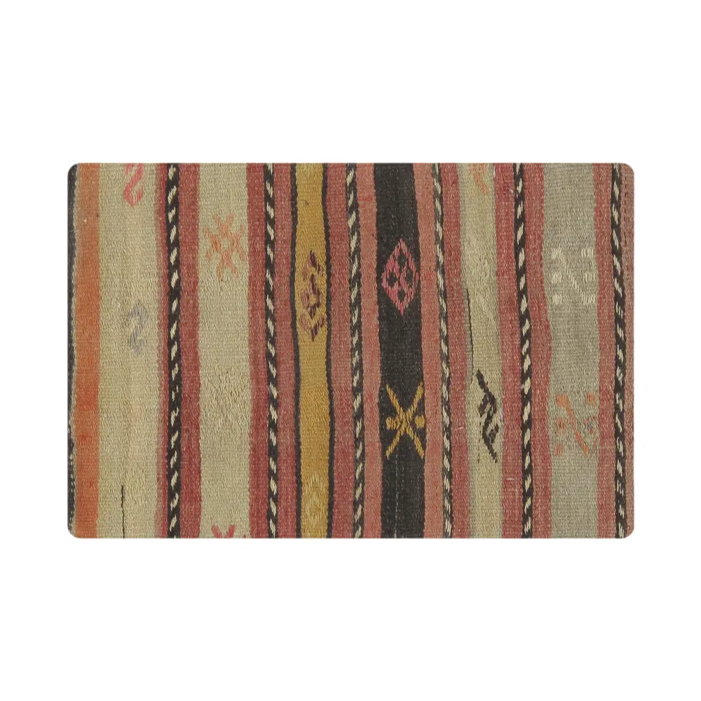 Pasargad Home Vintage Turkish Kilim Multicolor Accent Pillow Cover - 16