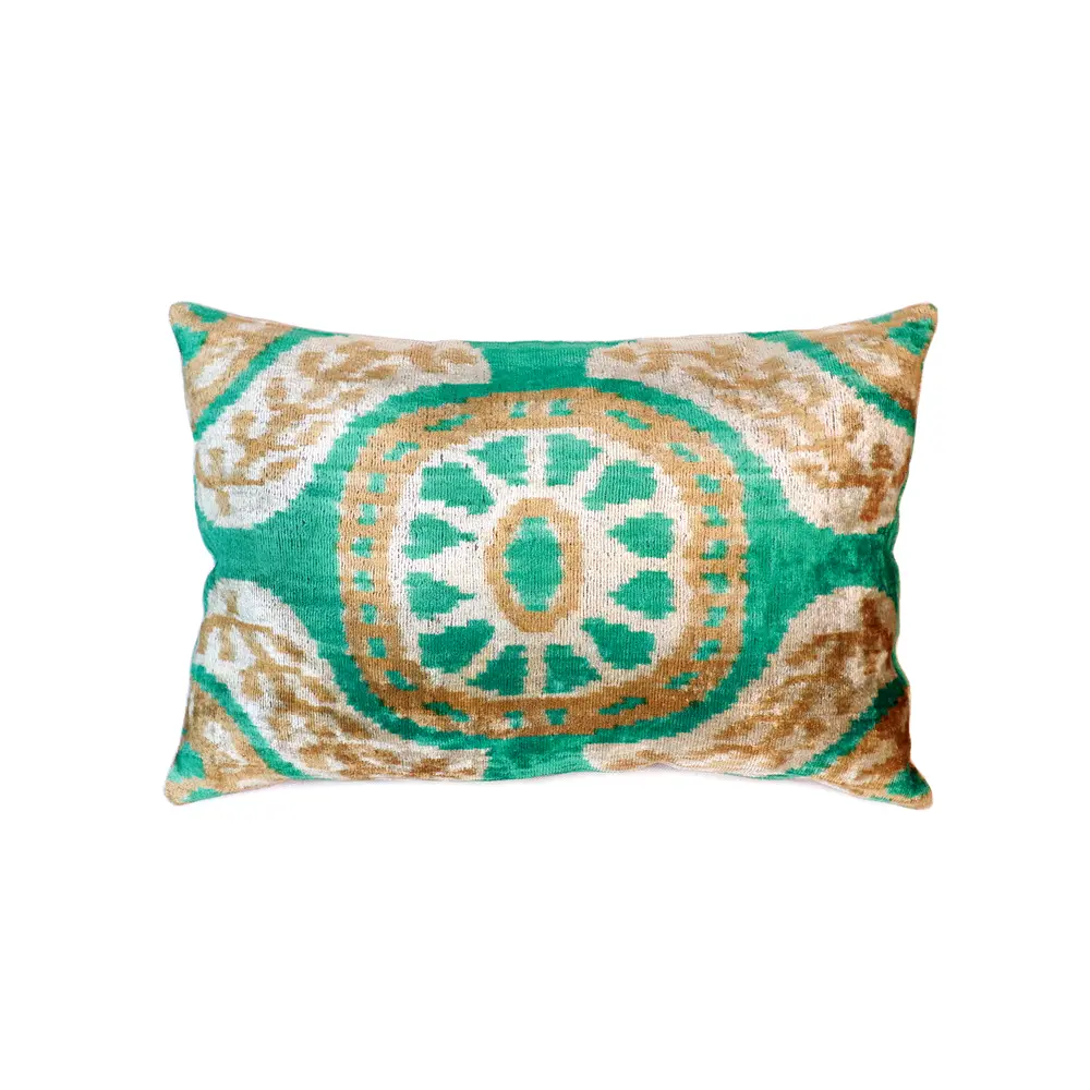 Pasargad Home Ikat Velvet Pillow- 15