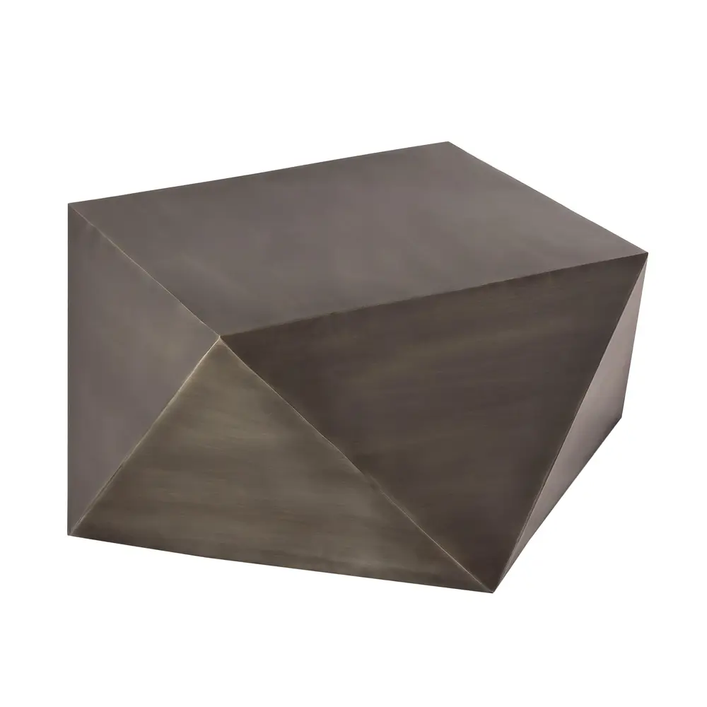 Pasargad Home Dimitri Zink Antique Finish Coffee Table, Grey