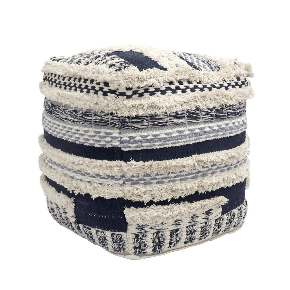 Pasargad Home Grandcanyon Braided Cotton Pouf