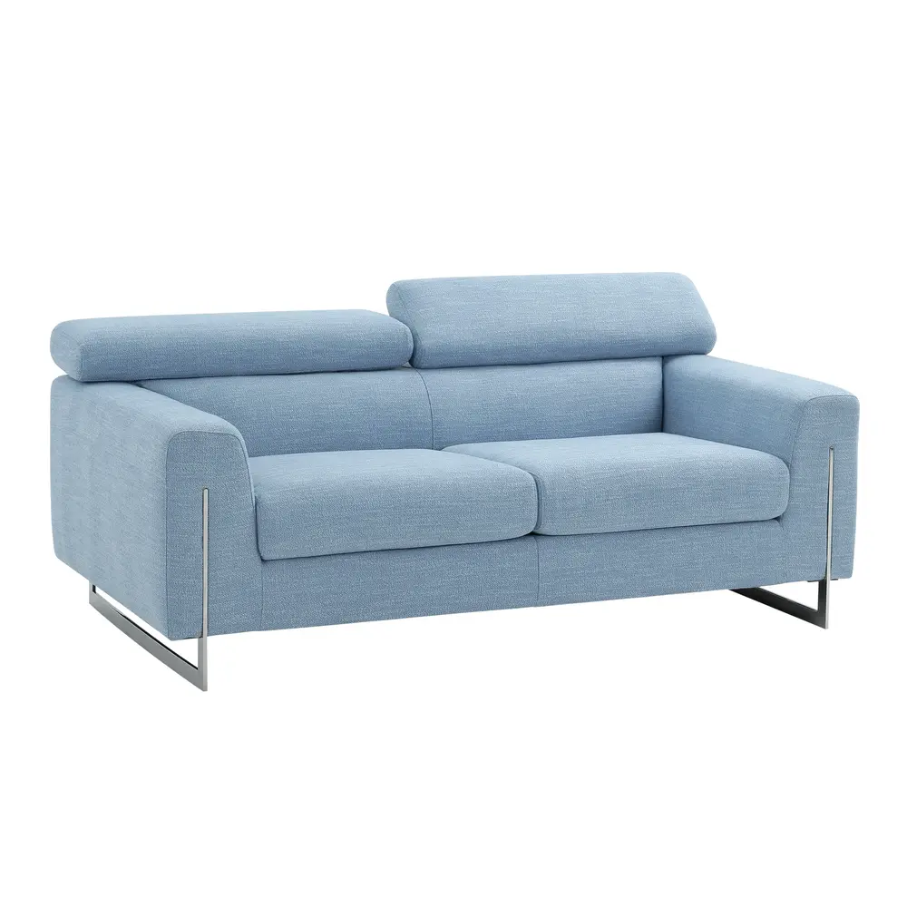 Pasargad Home Noho Serena Loveseat with Adjustable Headrests, Blue