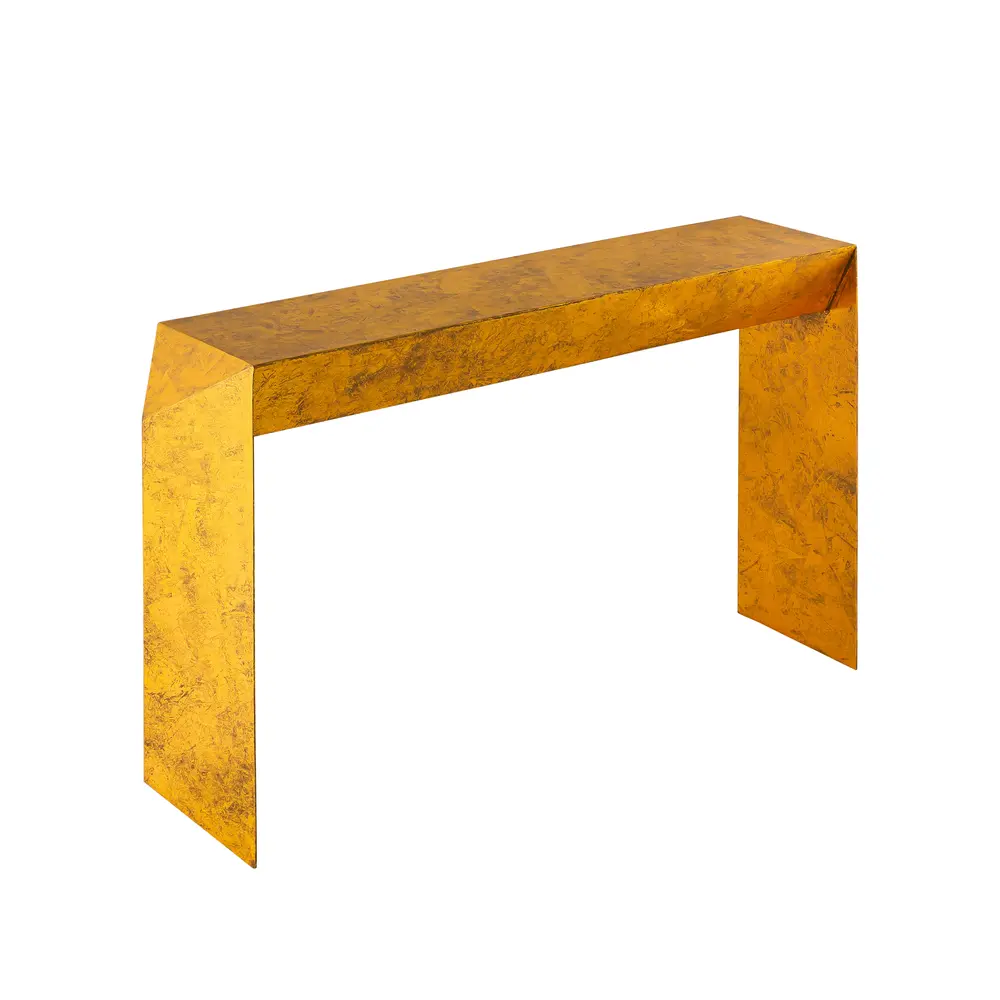 Pasargad Home Katya Gold Foil Modern Console Table