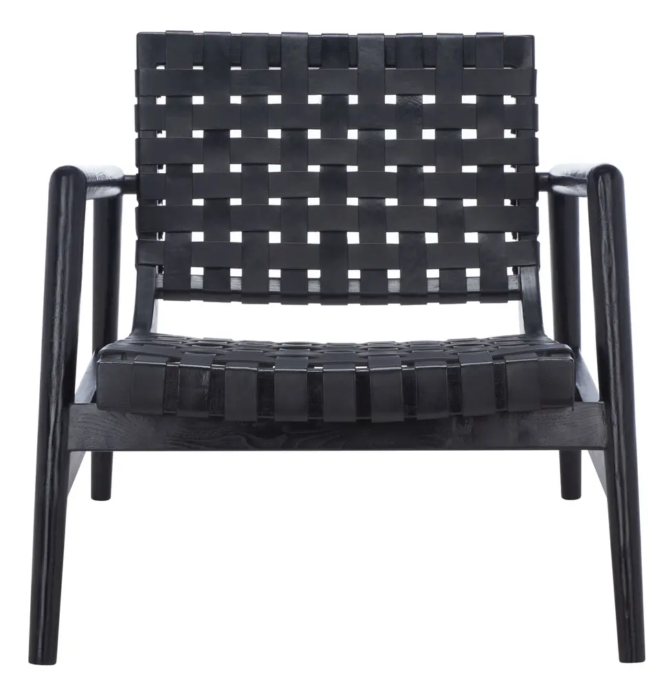 Bellona Leather Woven Accent Chair
