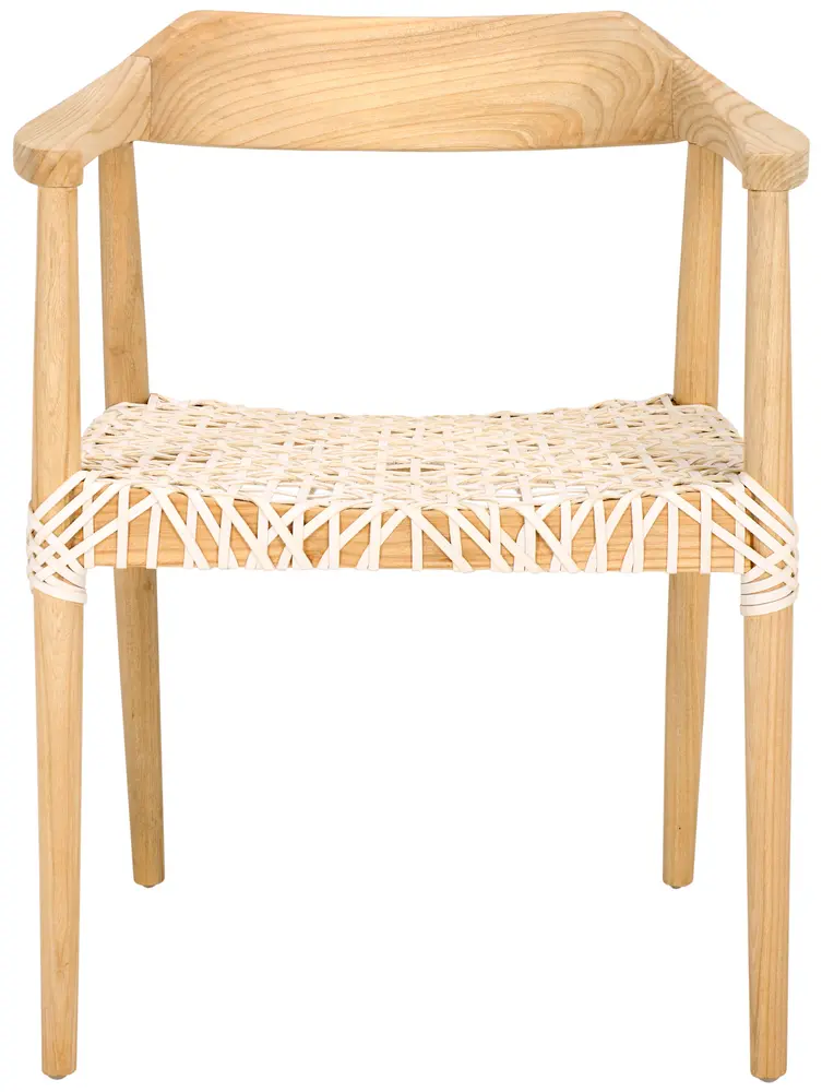 Munro Leather Woven Accent Chair