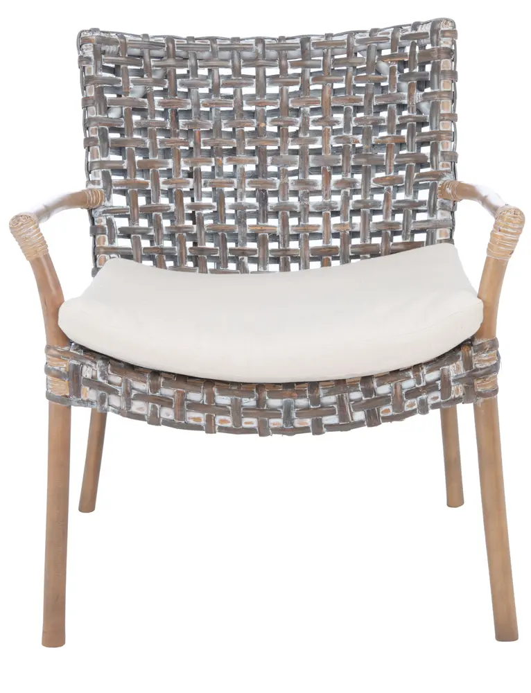 Collette Rattan Accent Chair W/ Cushion