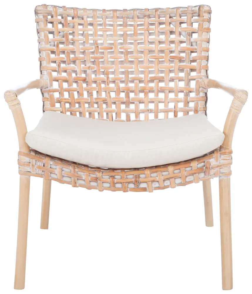 Collette Rattan Accent Chair W/ Cushion