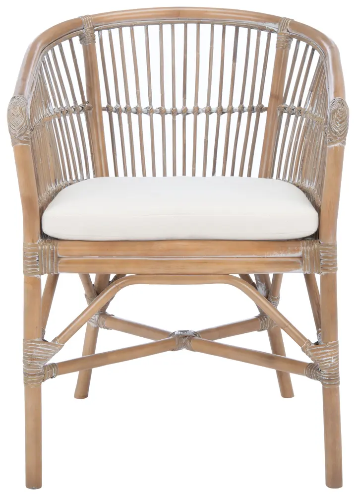 Olivia Rattan Accent Chair W/ Cushion