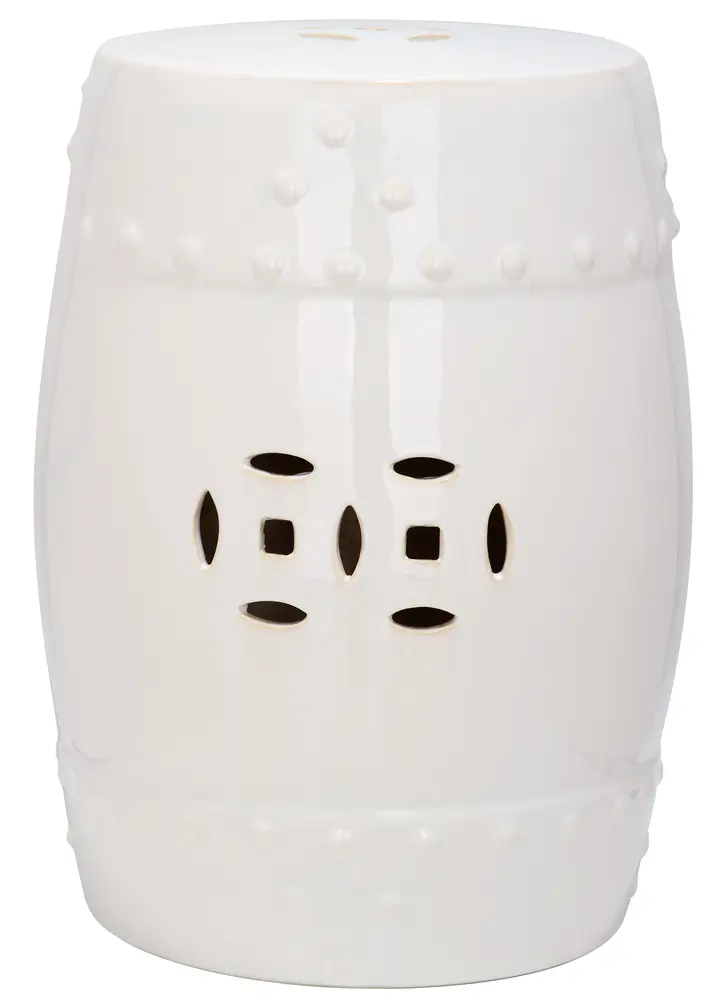 Cream Modern Ming Garden Stool
