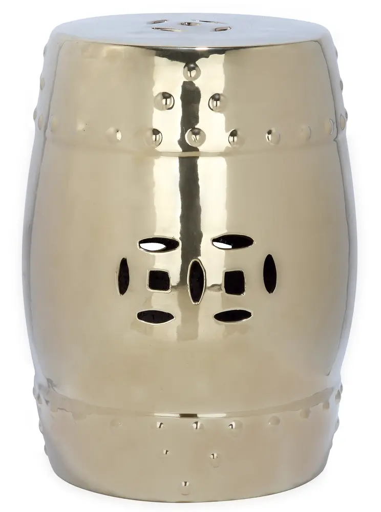 Gold Modern Ming Garden Stool