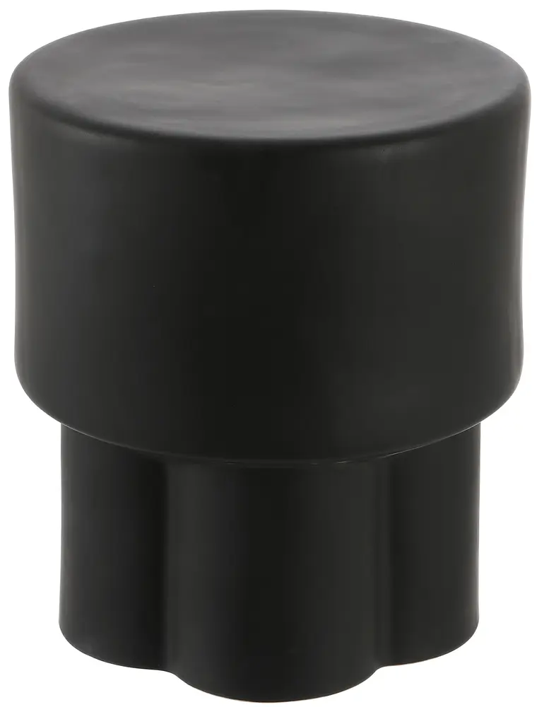Cordiz, 14.25 Inch, Matte Black, Ceramic Garden Stool