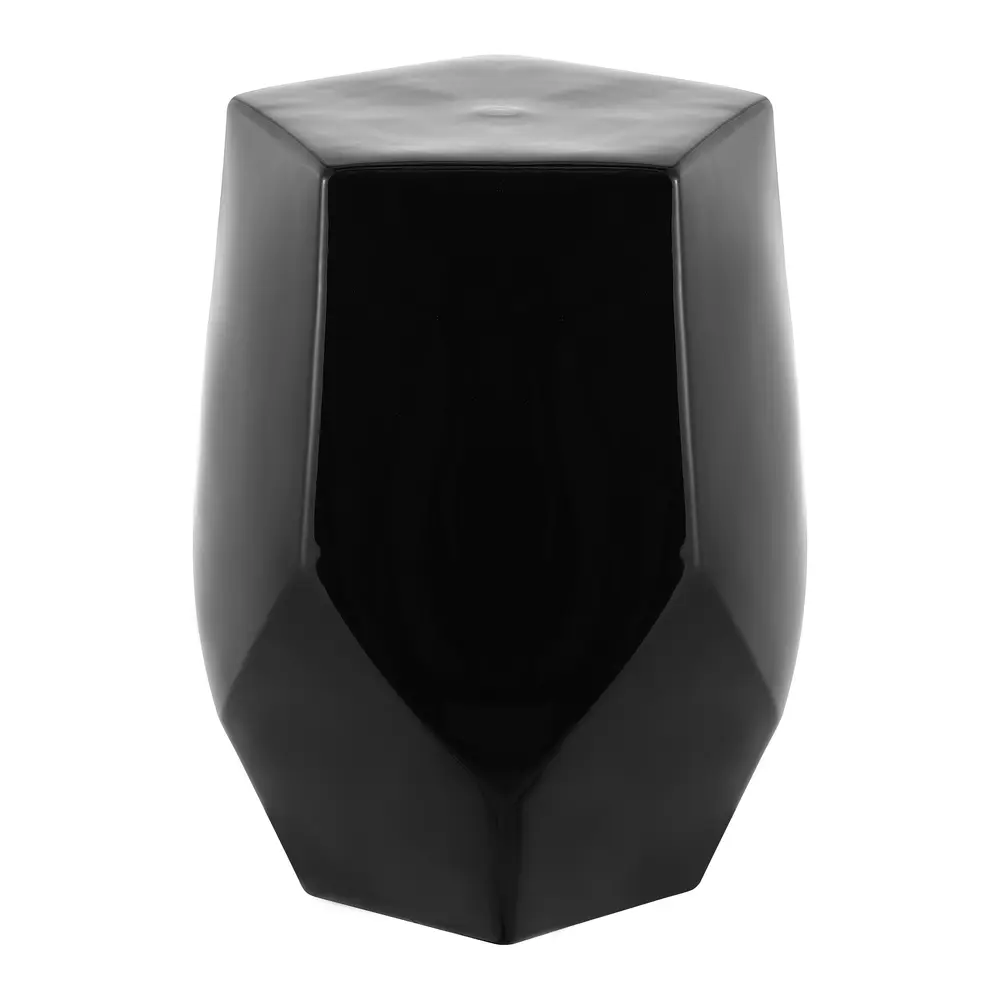 Cleonia, 17.75 Inch, Black, Ceramic Garden Stool?