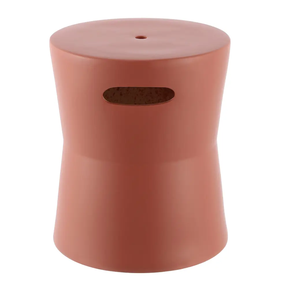 Dijera, 16 Nch, Terracotta, Ceramic Garden Stool