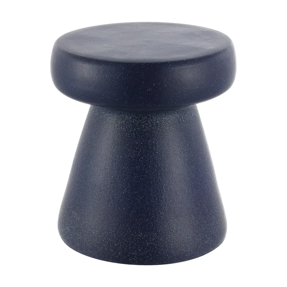 Noma, 16 Inch, Navy Speckled, Ceramic Garden Stool