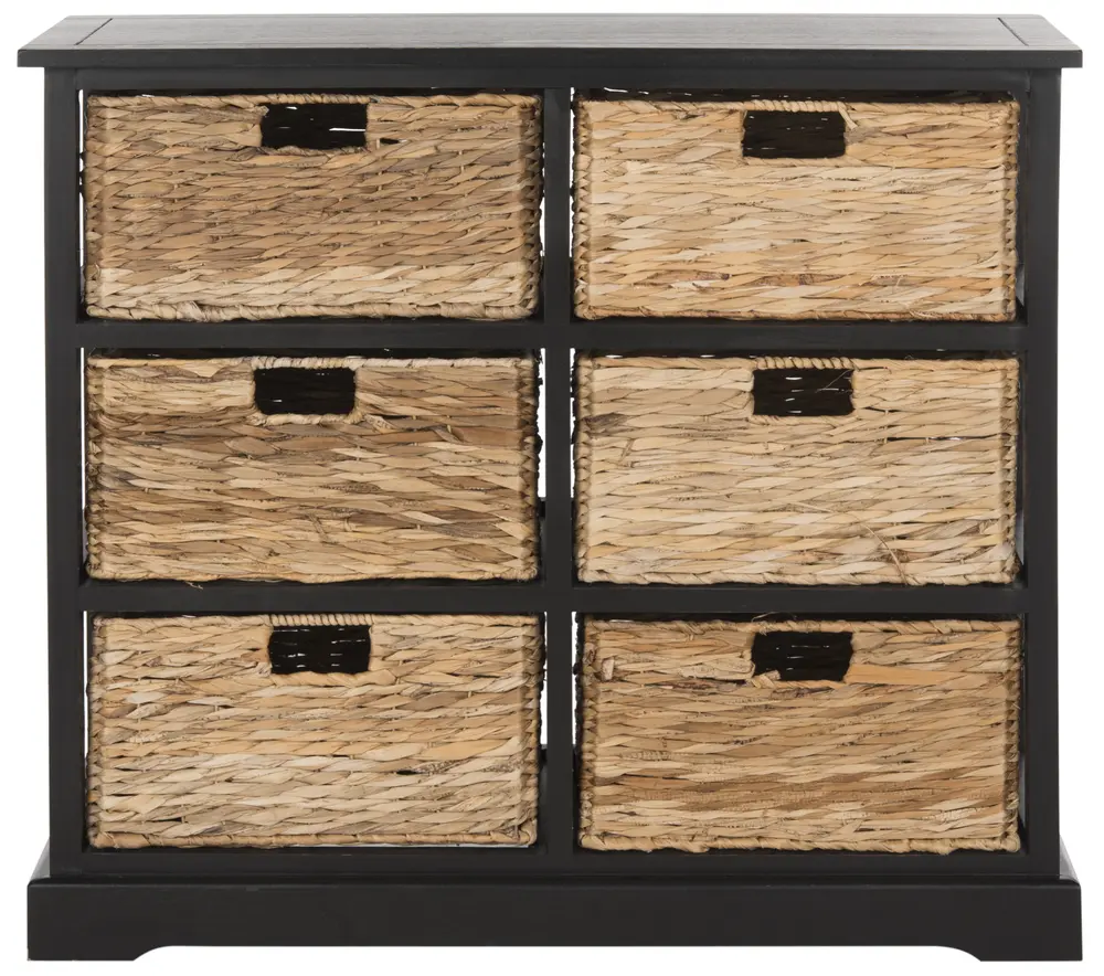 Keenan 6 Wicker Basket Storage Chest