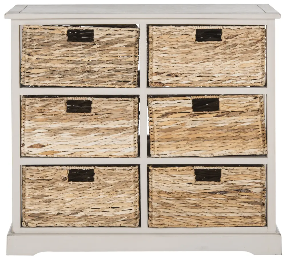 Keenan 6 Wicker Basket Storage Chest
