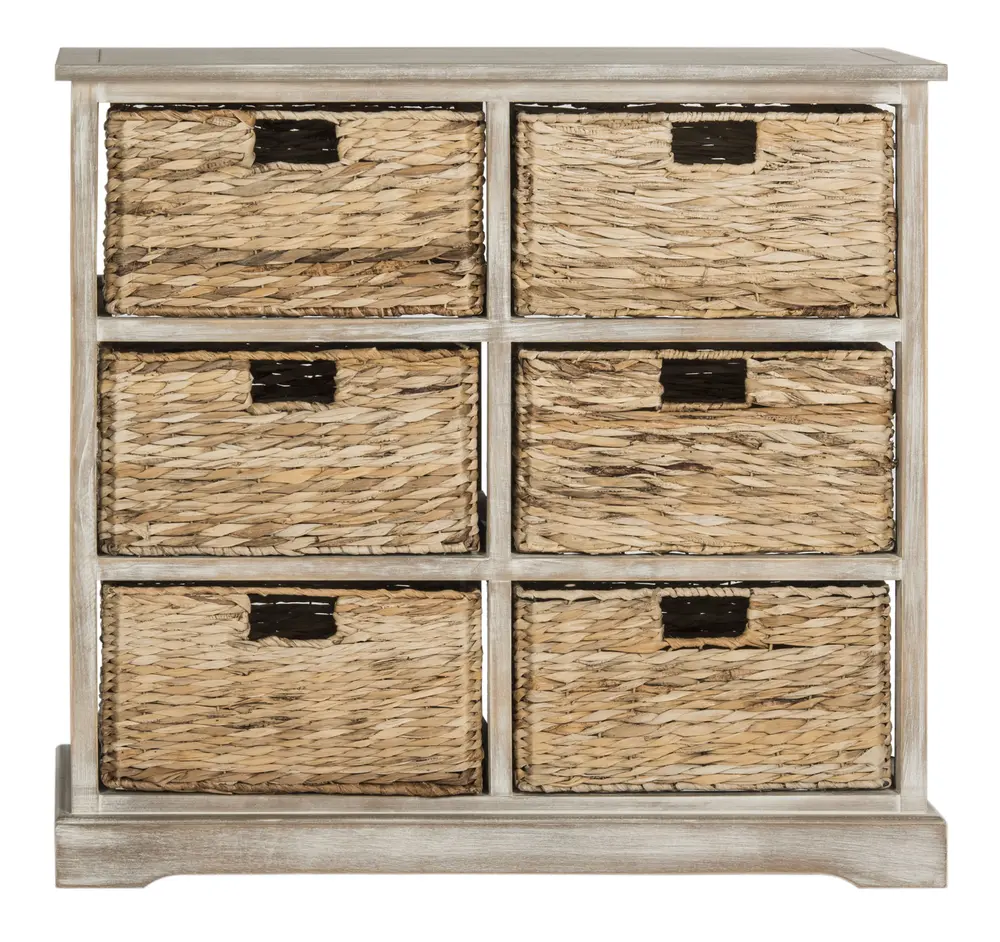 Keenan 6 Wicker Basket Storage Chest