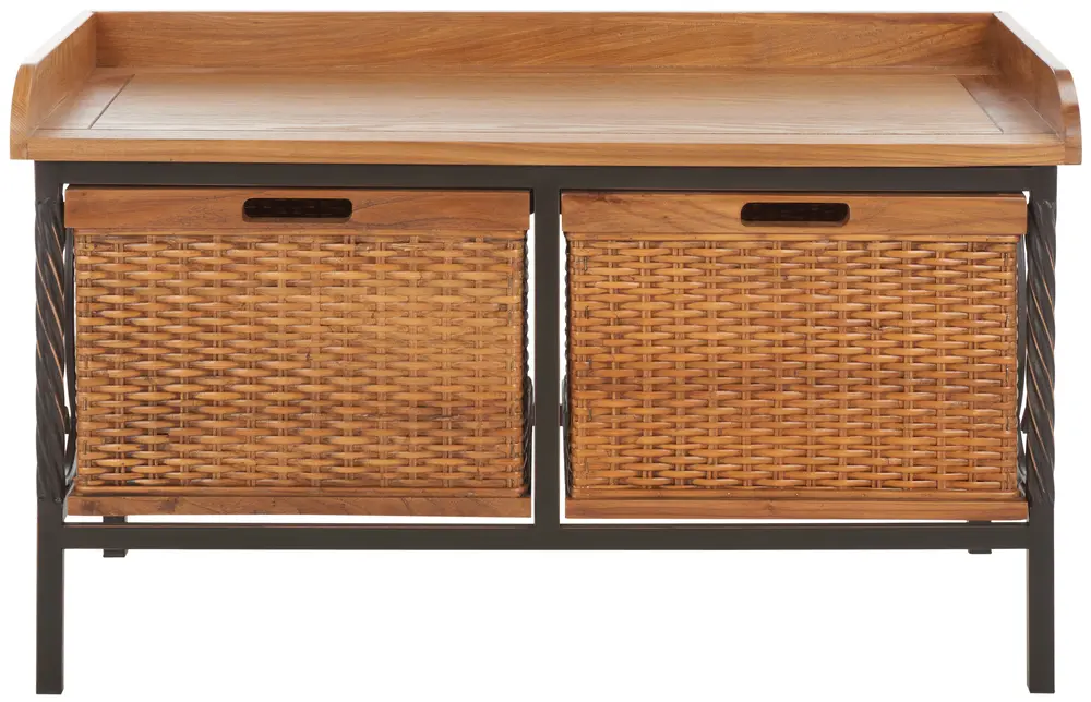 Noah 2 Drawer Wooden Storage Bench