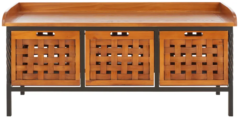 Isaac 3 Drawer Wooden Storage Bench