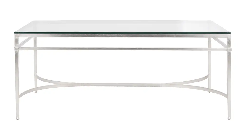 Abelard Antique Silver Glass Cocktail Table