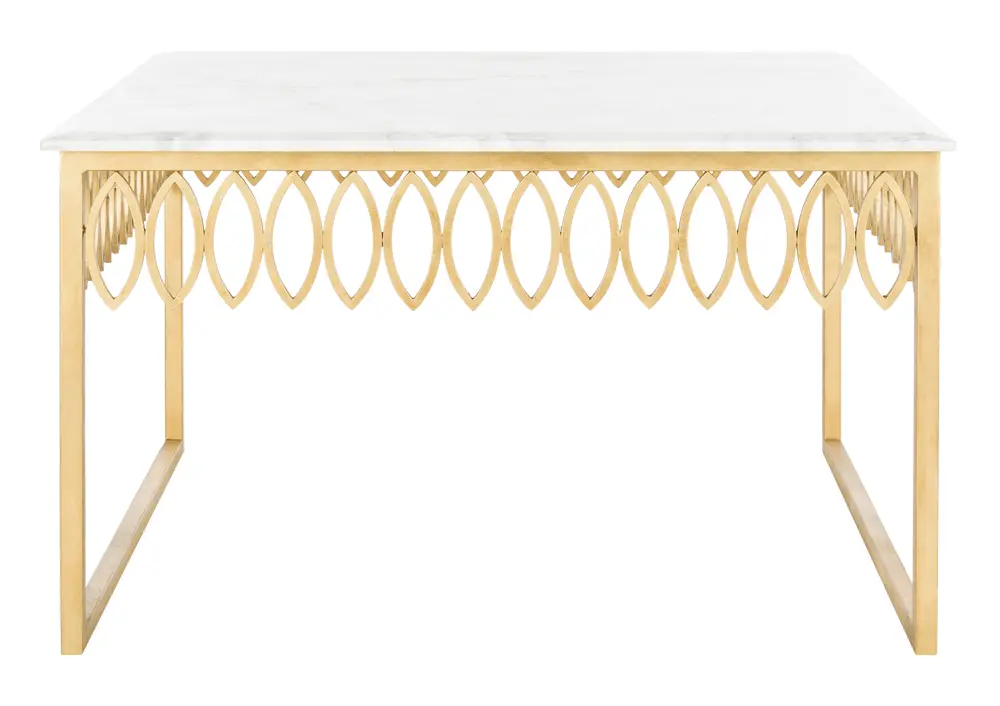 Natalia White Marble Cocktail Table