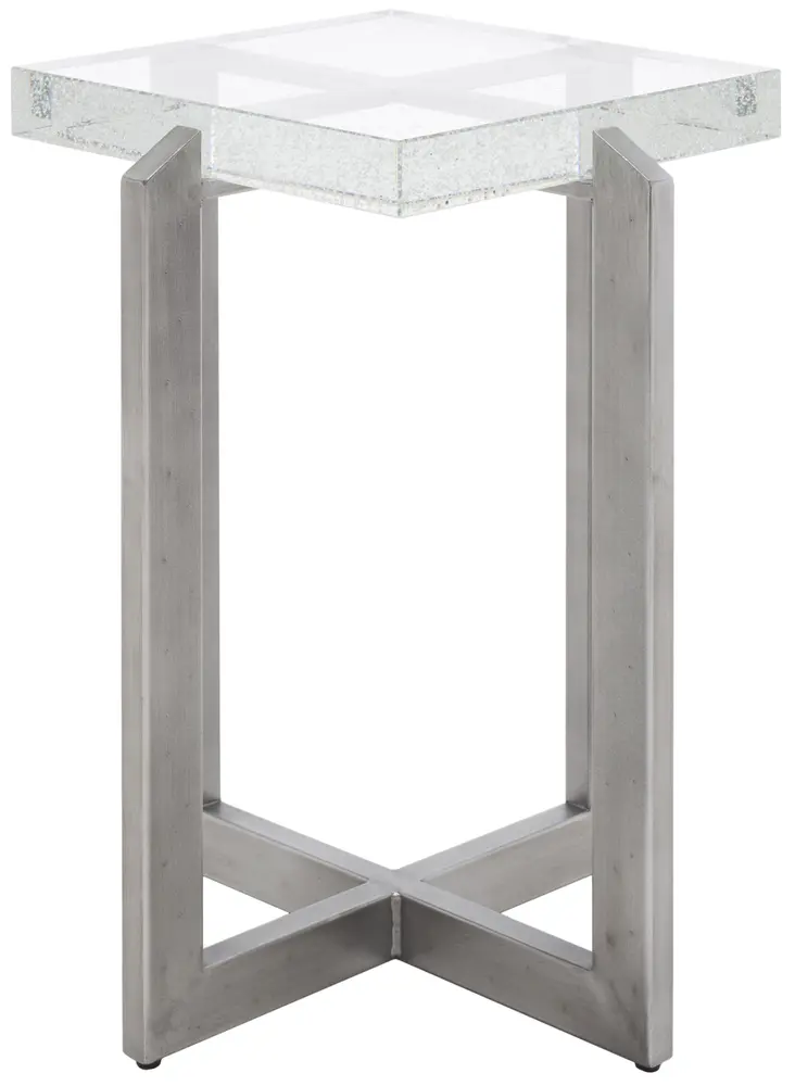 Pixie Square Bubble Glass Accent Table