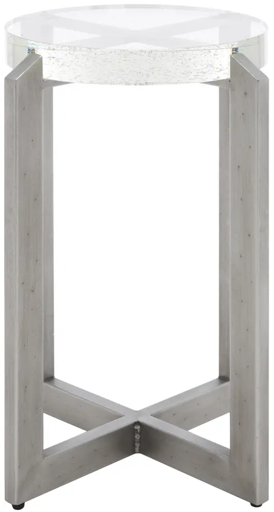 Pixie Round Bubble Glass Accent Table