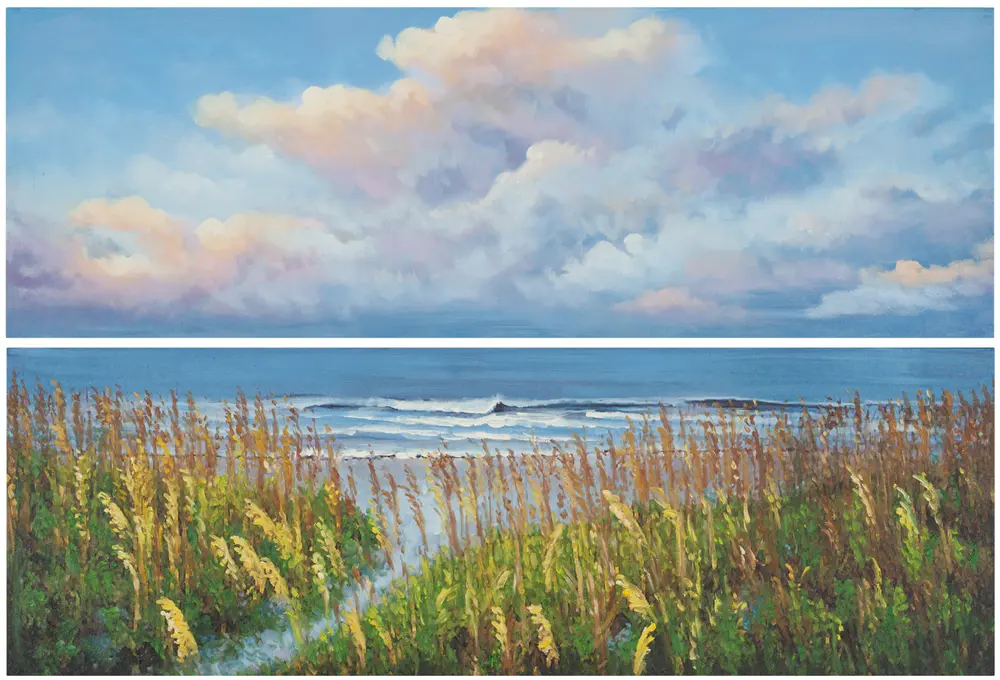 Beach Walk Diptych Wall Art