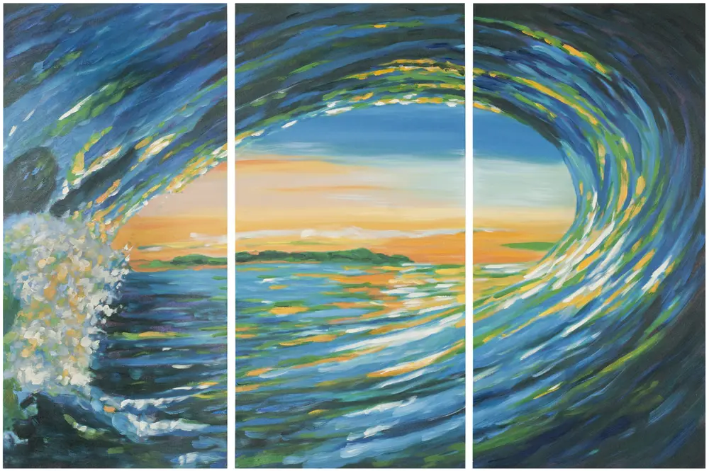 Blue Grotto Triptych Wall Art
