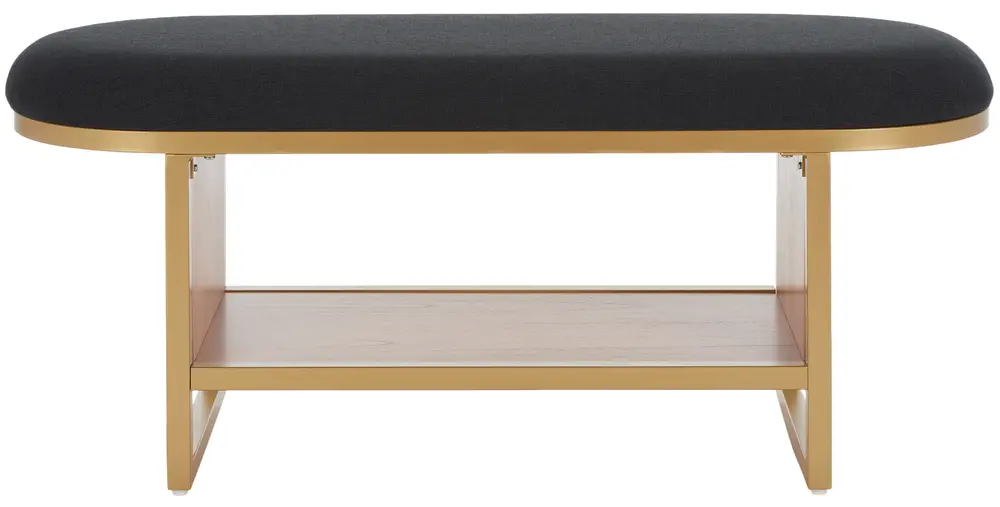 Iona Open Shelf Bench W/Cushion