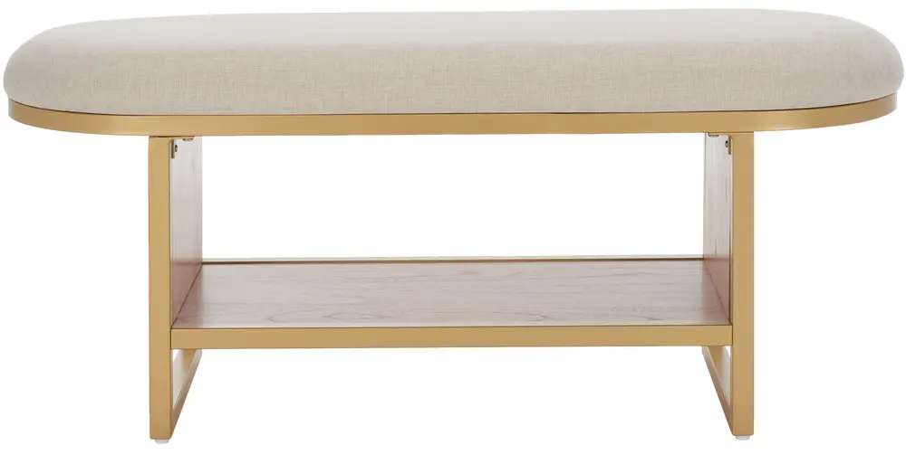 Iona Open Shelf Bench W/Cushion