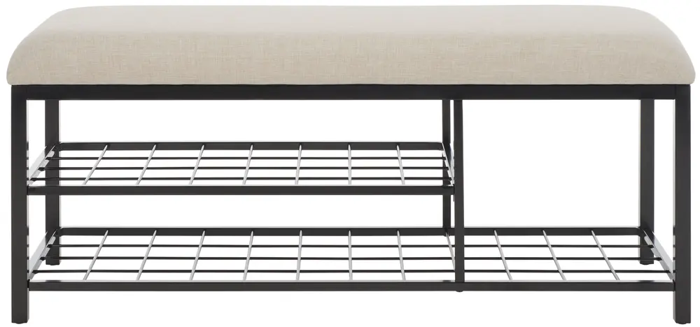 Milligan Open Shelf Bench W/ Cushion
