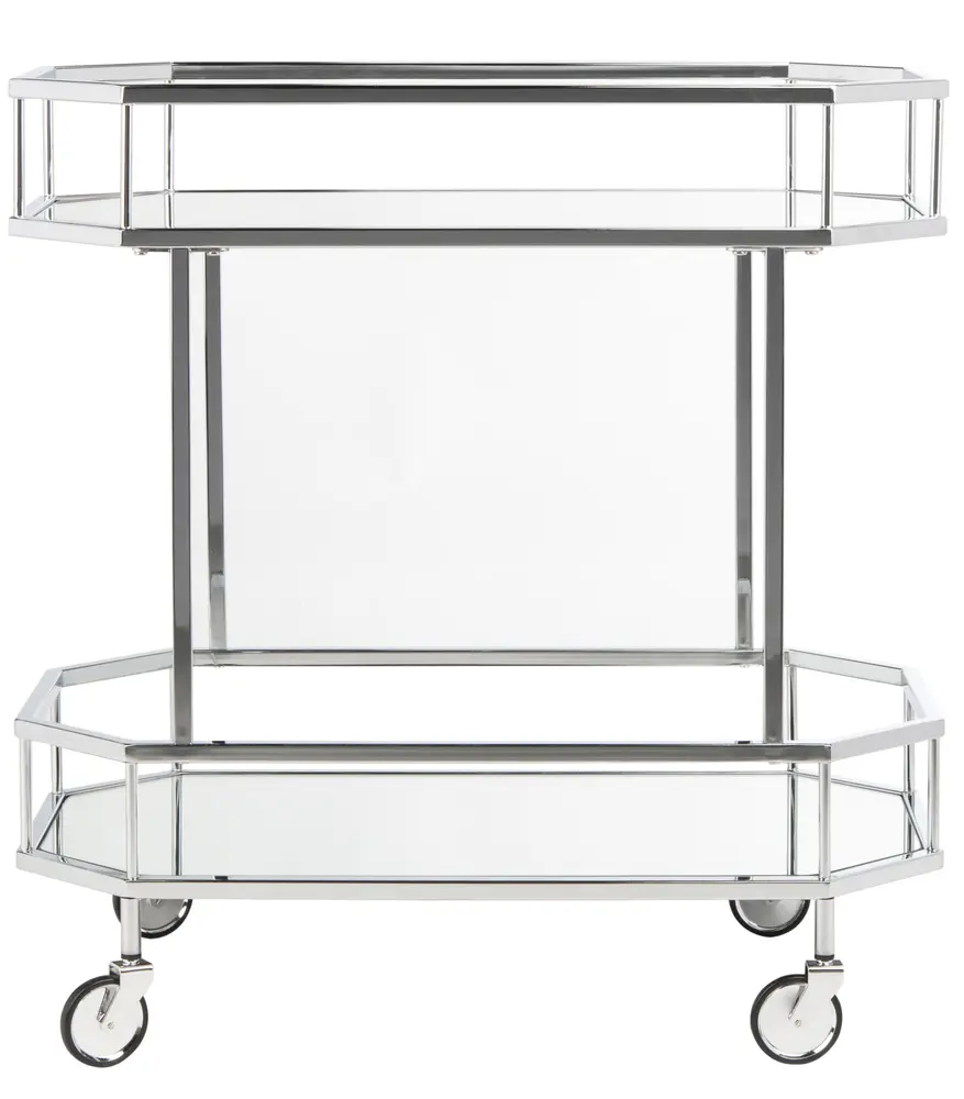 Silva 2 Tier Octagon Bar Cart