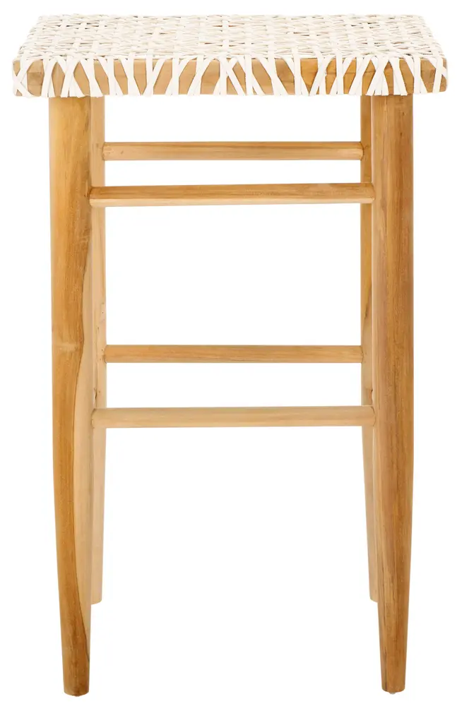 Kaleo Woven Leather Barstool