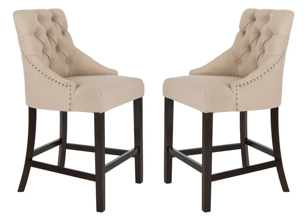 Eleni Tufted Wing Back Counter Stool