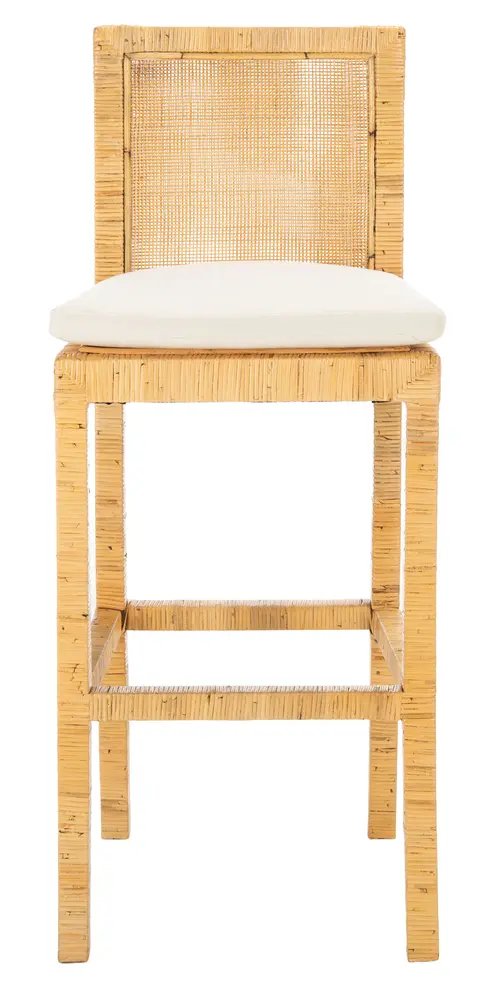 Tojo Cane Bar Stool W/ Cushion
