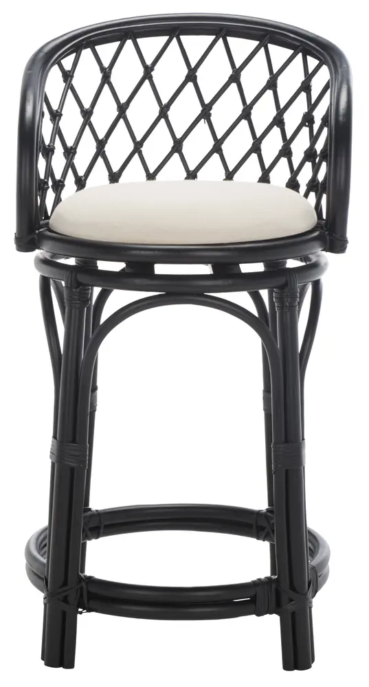 Yuta Rattan Swivel Counter Stool W/ Cushion