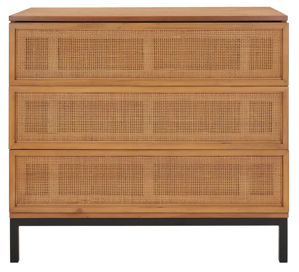 Zadie 3 Drawer Rattan Chest