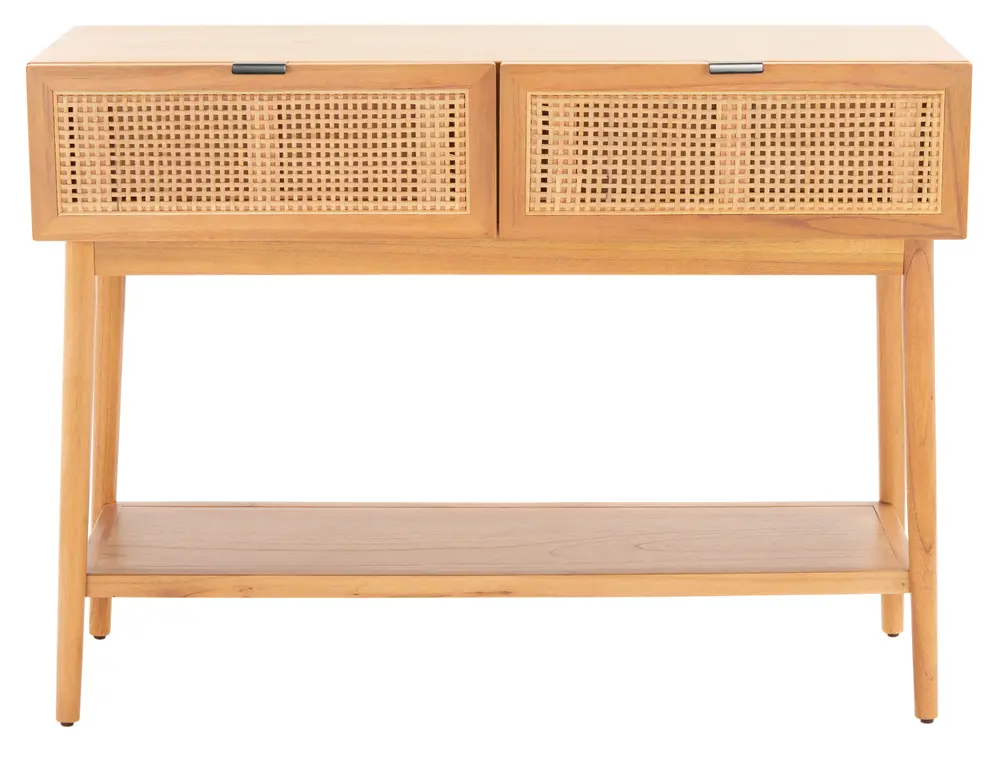 Baisley 2 Drawer Rattan Console Table